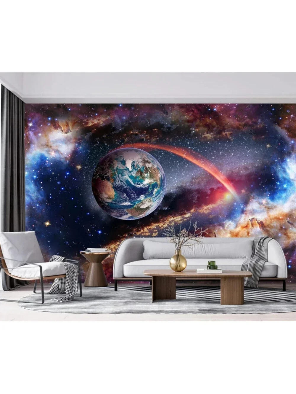 Galaxy Earth Space Wall Mural Wallpaper 140